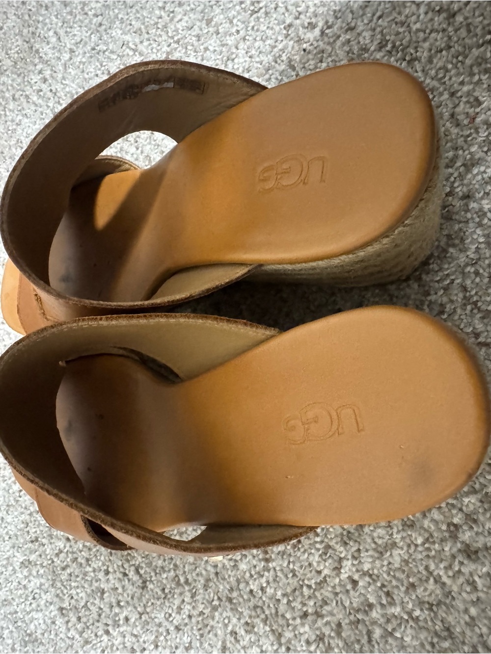 UGG Eirene Leather Espadrille Wedge Sandals - Picture 10 of 11